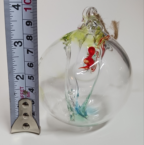 Vintage Hand-Blown Witch Ball, Hand-Blown Glass Ornaments Ball, Glass Decor. - Picture 6 of 6